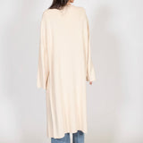 Matilda Ribbed Knit Maxi Cardi - Cream