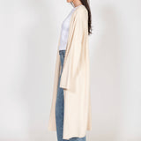 Matilda Ribbed Knit Maxi Cardi - Cream