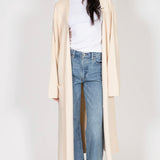 Matilda Ribbed Knit Maxi Cardi - Cream