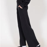 Waffle Knit Wide Leg Pant