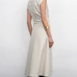 Lorena Stripe Collar Midi Dress