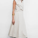 Lorena Stripe Collar Midi Dress