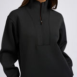 Sweater dress w/zip collar
