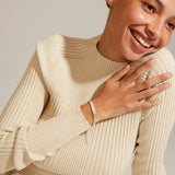 Heat Crystal Chain Bracelet - Silver