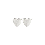 Sophia Heart Earrings - Silver
