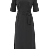 Jersey midi dress w/pocket