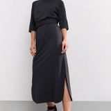 Jersey midi dress w/pocket