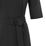 Jersey midi dress w/pocket