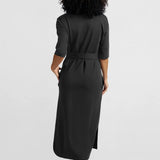 Jersey midi dress w/pocket
