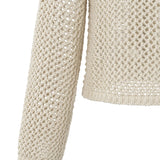Mesh stitch cardigan with zipper