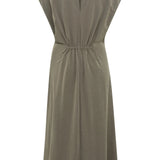 Midi Dress with Cap Sleeve - Clay Pebble