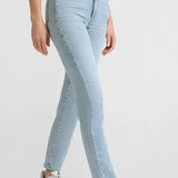 Straight fit jeans with wrap detail