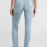 Straight fit jeans with wrap detail