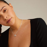 Wave Recycled Heart Necklace