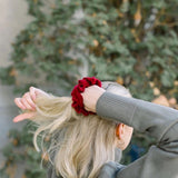 NATURAL VELVET WINE SCRUNCHIE - PETITE