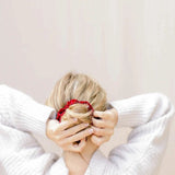 NATURAL VELVET WINE SCRUNCHIE - PETITE