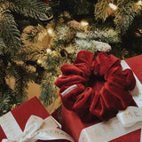 NATURAL VELVET WINE SCRUNCHIE - CLASSIC