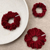 NATURAL VELVET WINE SCRUNCHIE - PETITE