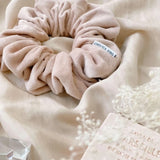 NATURAL VELVET BLUSH SCRUNCHIE - CLASSIC