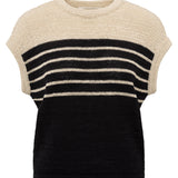 Sleeveless striped knit