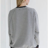 Striped Crew - Blk