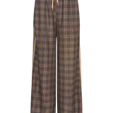 Plaid pull on Trouser w/stripe