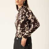 Hanadi Printed Rollneck Top
