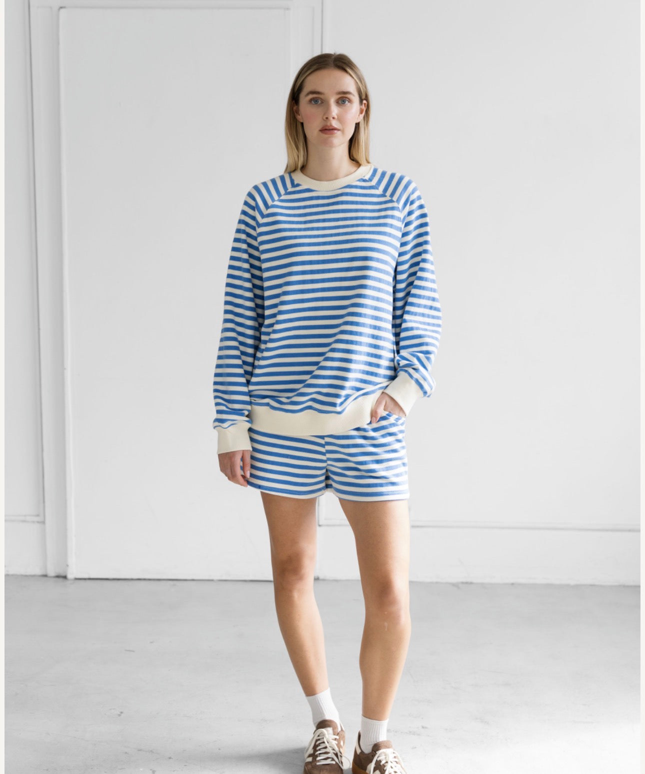 Striped Crew - Blue