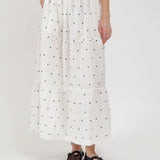 Poplin Maxi Skirt - Polka Dot