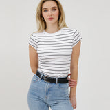 Ribbed Tee - Stripe