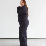 Waffle Wide Leg Pant - Navy