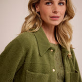 Faux fur knit jacket