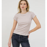 Ribbed fitted tee - dove
