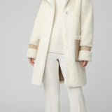 FIALA Straight-Fit Luxe Faux Sherpa Coat