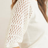 Textured Sleeve Sweater