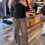 Leopard Barrel Pull on Jean