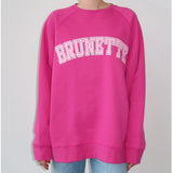 The "Brunette” Not Your Boyfriend's Varsity Crew Neck Sweatshirt
