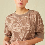 Printed Mesh Shirt - Falcon Brown