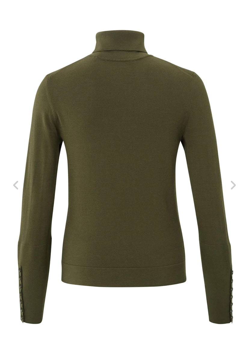 Buttoned Cuff Turtleneck
