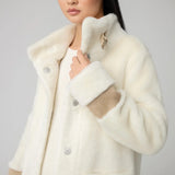 FIALA Straight-Fit Luxe Faux Sherpa Coat