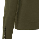 Buttoned Cuff Turtleneck - LAST ONE (Size XS)