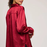 Simone Satin Button Down