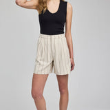 Alma Short - Linen Stripe