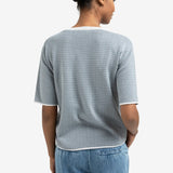 Jacquard knit tee