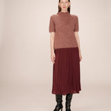 PLISSÉ midi skirt