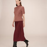 PLISSÉ midi skirt