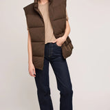Nora Puff Vest - Olive