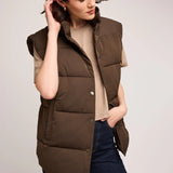 Nora Puff Vest - Olive