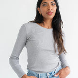Ribbed Long Sleeve - Grey