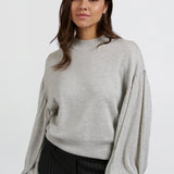 Oversized puff sleeve sweater